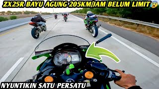 ZX25R NO LIMIT KECEPATAN 200KMJAM‼️ NGEPUR CBR250RR YAMAHA R3 NINJA 250 [upl. by Tebazile]