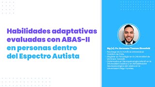 Habilidades adaptativas evaluadas con ABASII en personas dentro del Espectro Autista [upl. by Aicenet]