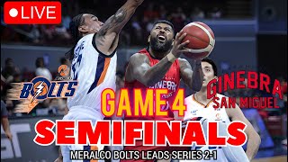 GINEBRA vs MERALCO GAME 4 SEMIFINALS PHILIPPINE CUP 2024 LIVE SCORES [upl. by Yevreh398]