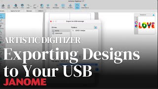 Artistic Digitizer Exporting Designs to Your USB [upl. by Rooke891]