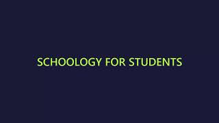 Schoology Tutorial for Students [upl. by Dryfoos557]