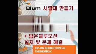 Blum 서랍 TIPON Blumotion 제작 방법  az 모두 알려드립니다 HOW TO INSTALL THE TIPON BLUMOTION [upl. by Goff]