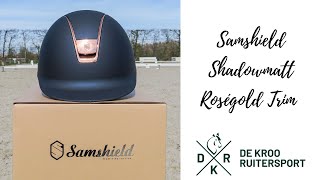 Samshield Shadowmatt Roségold Trim Veiligheidshelm Blue  De Kroo Ruitersport [upl. by Lledniuq294]