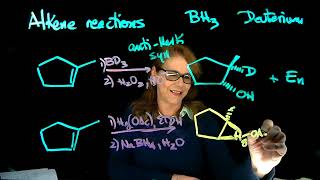 alkene reaction with deuterated borane BD3 Dr Tania CS [upl. by Egroej]