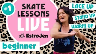 Live Skate Lessons with Estro Jen Learn How to Roller Skate for Beginners [upl. by Sabba153]