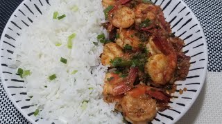 Riz au lait de coco crevettes sautées [upl. by Samled]