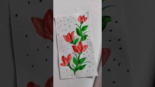 Flower bookmark watercolor art bookmarkflowers painting viralvideo shorts [upl. by Linskey]