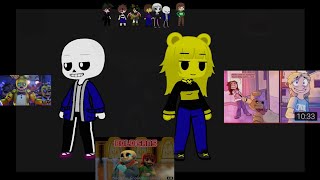 FNAF  Undertale react to EncryptionBold SansST amp DEL Cassidy Rates the people she knows [upl. by Ariaj]