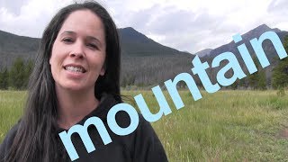 How to Say MOUNTAIN and SENTENCE  American English [upl. by Adnohral921]