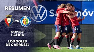 ¡Areso mete el gol de la temporada para la victoria de Osasuna Goles de Osasuna 3  2 Getafe [upl. by Seravart]