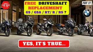 EP 27 BMW Free Driveshaft Replacement GSA R RS RT INFO337390 R1200  R1250 K50 51 52 53 and 54 [upl. by Nylasoj]