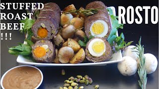 STUFFED ROAST BEEF  HOW TO MAKE ROAST BEEF  PERFECT ROAST RECIPE  ROSTO [upl. by Esihcoc]