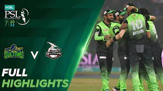 Full Highlights  Multan Sultans vs Lahore Qalandars  Match 34 Final  HBL PSL 7  ML2T [upl. by Atekehs]