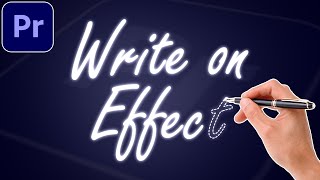 WRITE ON Effect Tutorial in Premiere Pro  Handwriting Text Effect [upl. by Alded]