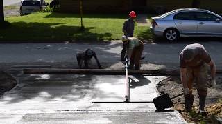 How to pour a sloped concrete driveway [upl. by Mcconaghy502]