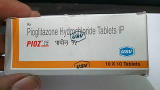 Pioz 15 MG Tablet  Uses Side Effects Substitutes Composition in hindi [upl. by Ayekam850]