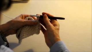 Punto de espiga o Punto Trenza Tutorial Crochet [upl. by Enomor214]