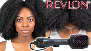 REVLON SALON ONE STEP HAIR DRYER and STYLER REVIEW amp DEMO 4B4C Natural Hair [upl. by Assilanna]