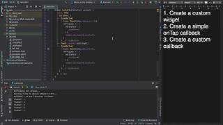 Flutter  Callbacks in a custom widget [upl. by Aimee]