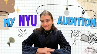 What Is It Like to Audition For NYU BFA From Someone Who Got In [upl. by Yenoh]