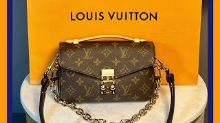 LOUIS VUITTON HANDBAG UNBOXING POCHETTE METIS EAST WEST  MONOGRAM CANVAS  LUX WIFE LIFE [upl. by Paviour]