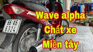 Wave alpha 2003 lóc trắng chữ cong xe đầu nòi áo câm vành zin óc tán đẹp ae kết alo 0919466662 [upl. by Palocz]