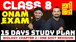 Class 8 Onam Exam Mega Study Plan ഉറിയടി amp Biology Ch 2Cell Clusters  Kosha Jalakangal One Shot [upl. by Sedicla510]