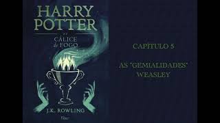 HARRY POTTER E O CÁLICE DE FOGO  CAP 5 AS GEMIALIDADES WEASLEY  J K ROWLING AUDIOBOOK [upl. by Ilrahs]