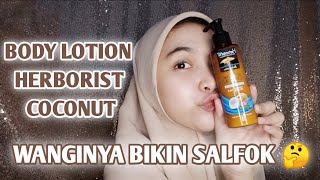 REVIEW BODY LOTION HERBORIST COCONUT  BISA BIKIN CERAH JUGA [upl. by Eeniffar]