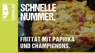 Schnelles FrittataRezept mit Paprika und Champignons italienischer Art von Steffen Henssler [upl. by Aicala]