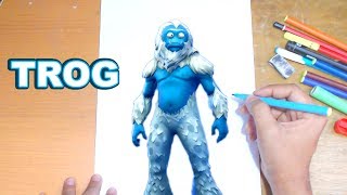 FORTNITE Drawing TROG  How to Draw TROG  StepbyStep Tutorial  Fortnite Season 7  TamashaBera [upl. by Hamo]