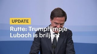 Premier bedankt Lubach voor Trumpfilmpje  RTL NIEUWS [upl. by Sneed]