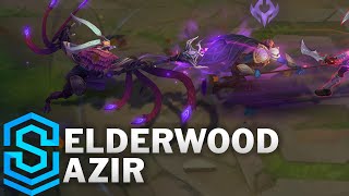 Elderwood Azir Skin Spotlight  PreRelease  League of Legends [upl. by Aynosal625]