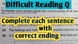 IELTS Reading METHOD  MATCHING SENTENCE Ending Technique ielts reading tricks ielts 9 [upl. by Rocker]