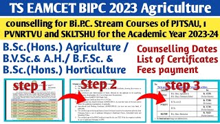 PJTSAU Ts Agriculture counselling dates released  Ts eamcet bipc Agriculture counselling process [upl. by Sherburne]