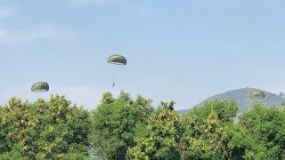 Zona de Lançamento ZL Cheio de Paraquedistas Militares sendo lançados do Avião 04052023 🦅 LIVE [upl. by Orthman]