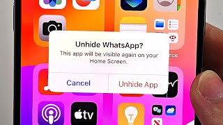 How To Unhide WhatsApp on iPhone iOS 18 [upl. by Colver]