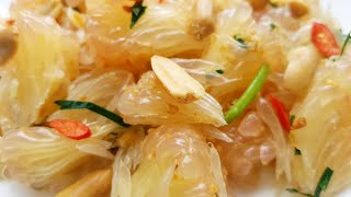 Authantic Thai pomelo salad Recipeজাম্বুরার সালাদJambura vorta [upl. by Affrica]