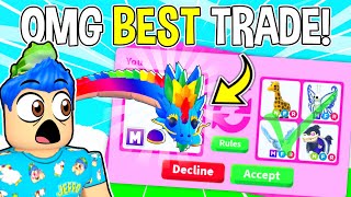 I Traded My MEGA RAINBOW DRAGON In Adopt Me  Roblox Adopt Me Trading LEGENDARY Lunar Dragon [upl. by Whyte]