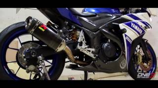 YAMAHA R25 with MARCHESINI LIGHT SERIES BLUE  ONE3MOTOSHOP [upl. by Dita]