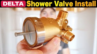 Delta Shower Valve Installation  PEX Install For TubShower Combo [upl. by Centonze]