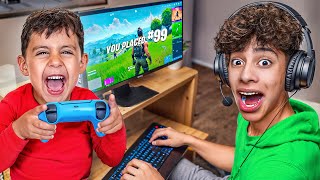 my Little Brother CONTROLS my Fortnite Game 😡 [upl. by Balliol]