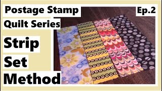 Postage Stamp Quilt Series  Strip Set Method  Episode 2 [upl. by Dnalevelc]