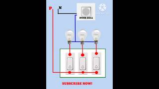 House Door Bell wiring Diagram doorbell shorts viralshorts trending electronic doorbell [upl. by Bocoj]