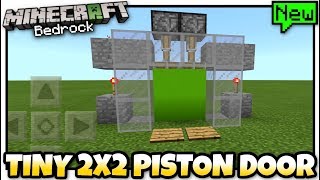 Minecraft Bedrock  2x2 TINY PISTON DOOR 🚪  Tutorial  PS4  MCPE  Xbox  Windows amp Switch [upl. by Conant]