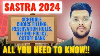 SASTRA University Admission 2024  All branch cutoff  Fee details  Reservation rule sastra vit [upl. by Sinnoda333]