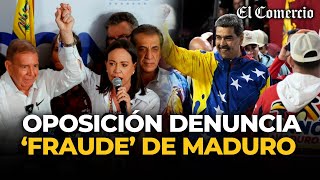 MADURO GANA LAS ELECCIONES en Venezuela MACHADO Y GONZÁLEZ refieren FRAUDE  El Comercio [upl. by Ntsyrk]