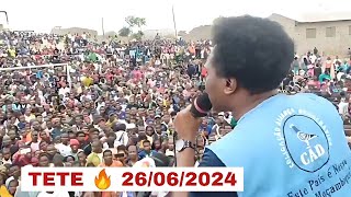 Forte Discurso de Venâncio Mondlane na Província de Tete 26062024 😁 [upl. by Atterehs]