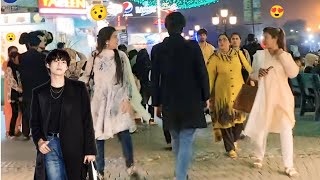 Kpop idol kim taehyung in Pakistan 😍 caught amazing reactions 😧 [upl. by Julie18]