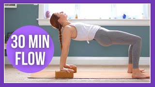 30 min Intermediate Yoga with Blocks  CURIOSITY OVER JUDGEMENT [upl. by Aitret]